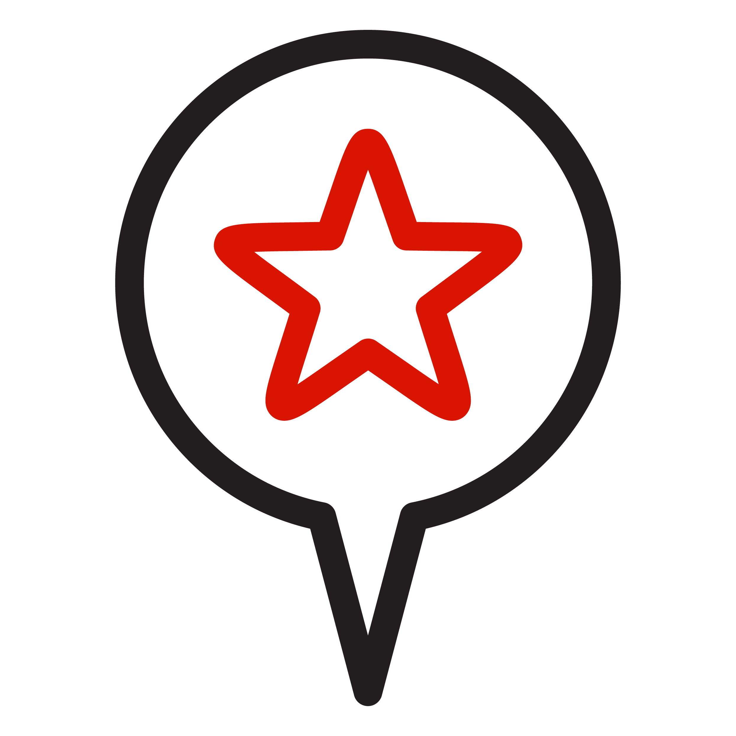 Local gym in Reston, VA, star in pin icon